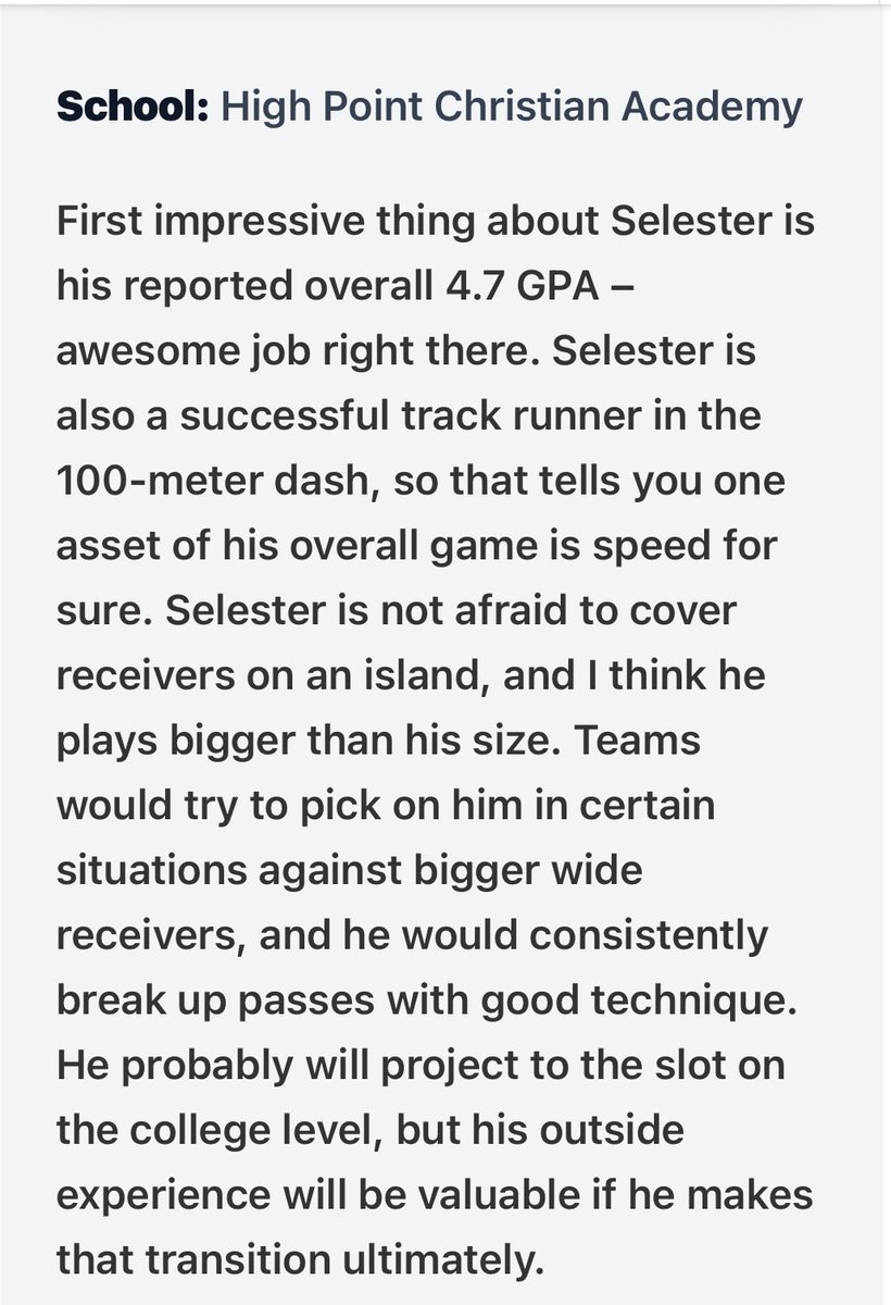 SelesterStew3's tweet image. Thank you @PrepRedzoneNC for the wright up! @HPCAFootball @Coach_J_Fowler @pepman704 @CoachJMNichols @CoachAJG @Dee_Brown_19 @Dee_Brown_19 @coachDjackson1 @CoachRyanLarsen @CoachEFranklin