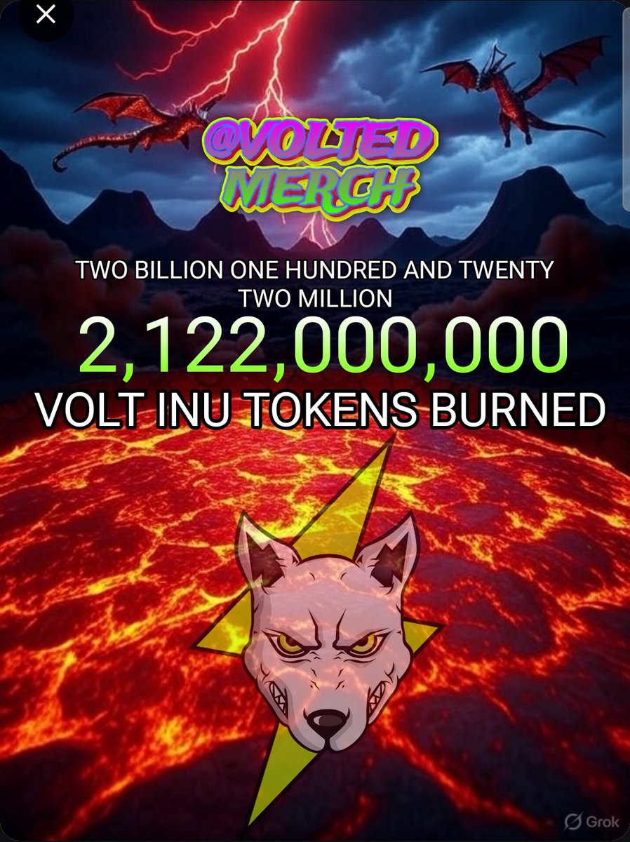Volted Merch (@voltedmerch) on Twitter photo 🗣 Add Them All Up To Date - and <a href="/VoltedMerch/">Volted Merch</a> Has BURNED TWO BILLION ONE HUNDRED AND TWENTY TWO MILLION (2,122,000,000) $VOLT INU Tokens. ⚡️⚡️⚡️🔥🔥🔥🪙🪙🪙 🗣 Add Them All Up To Date - and <a href="/VoltedMerch/">Volted Merch</a> Has BURNED TWO BILLION ONE HUNDRED AND TWENTY TWO MILLION (2,122,000,000) $VOLT INU Tokens. ⚡️⚡️⚡️🔥🔥🔥🪙🪙🪙