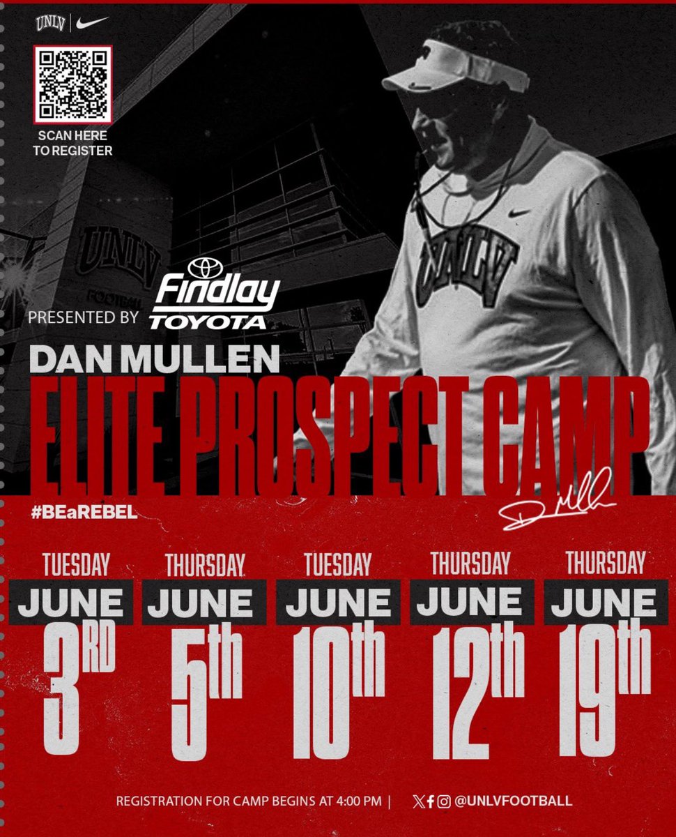 Thank you to <a href="/Qoach_Deuce/">Denzel Nickerson</a> for the invite to <a href="/unlvfootball/">UNLV Football</a> camp on June 19th! go rebs!