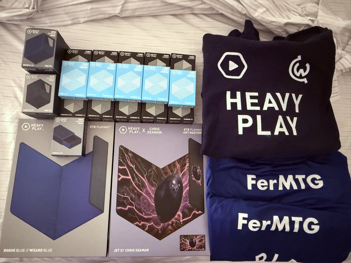 Fernando Palmero García (@fermtg_2) on Twitter photo All ready for the PT weekend!!!! Thanks again to <a href="/HeavyPlayLLC/">HEAVY PLAY</a> for all these cool products and <a href="/worldlycounsel/">Worldly Counsel Heavy Play</a> for all the work this week🫡🥳 All ready for the PT weekend!!!! Thanks again to <a href="/HeavyPlayLLC/">HEAVY PLAY</a> for all these cool products and <a href="/worldlycounsel/">Worldly Counsel Heavy Play</a> for all the work this week🫡🥳