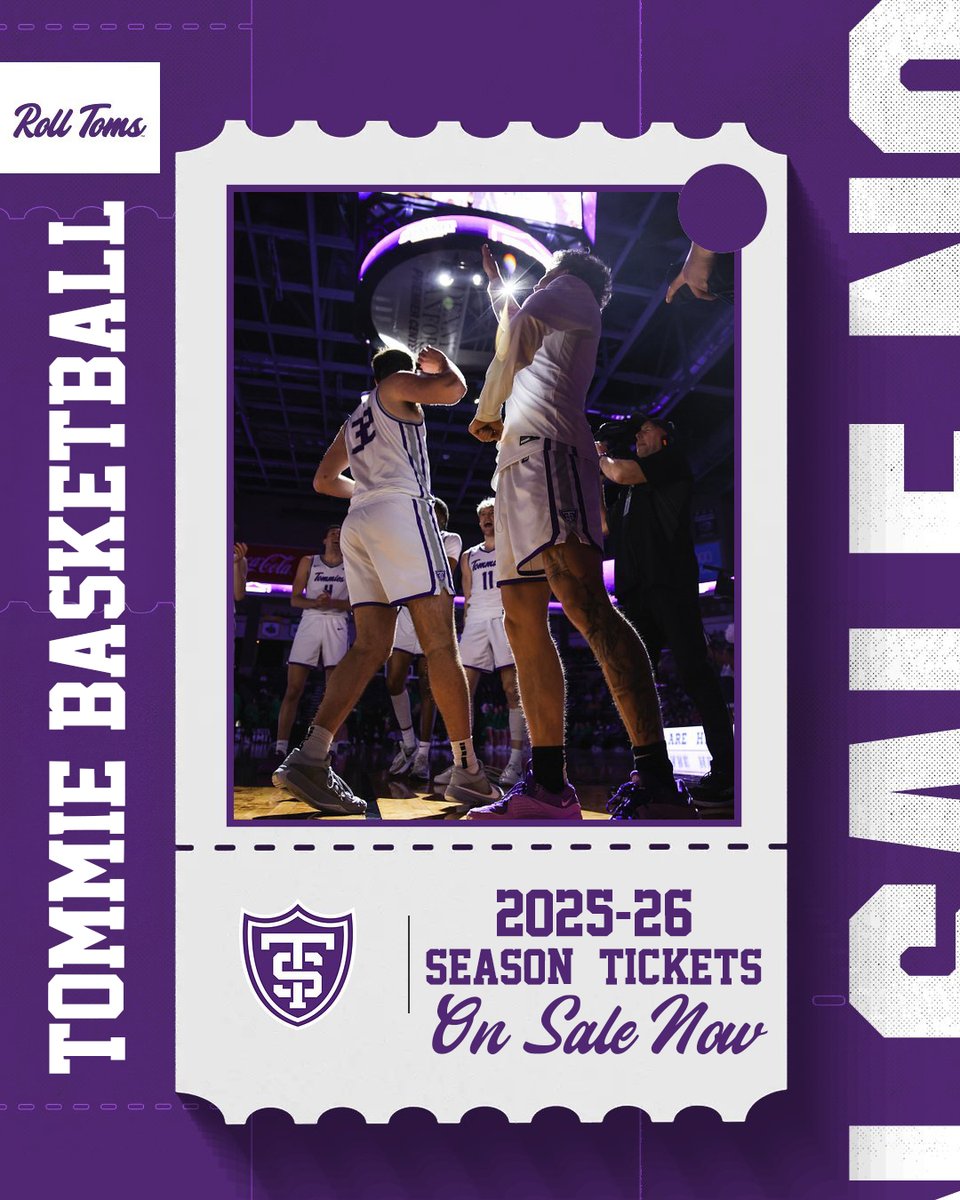 Season Tickets are 𝙊𝙉 𝙎𝘼𝙇𝙀! 🏀🎟️

There's a lot to look forward to in 2025-26. Act now to get the best spots in the (new) house!

🎟️ bit.ly/4mUd88w

#RollToms