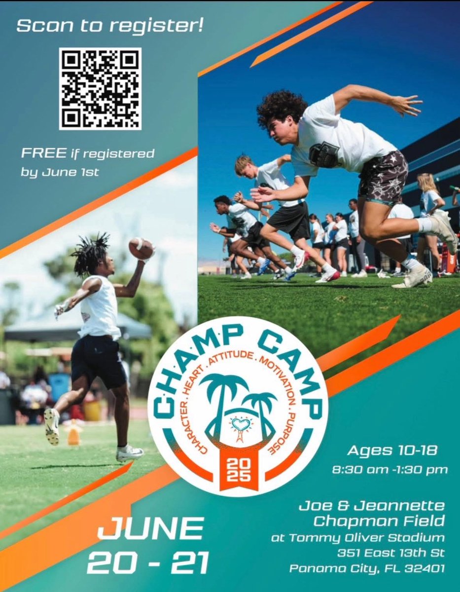 I will be attending C.H.A.M.P Camp in Panama City, FL on Friday June 20th and Saturday June 21st!!!!