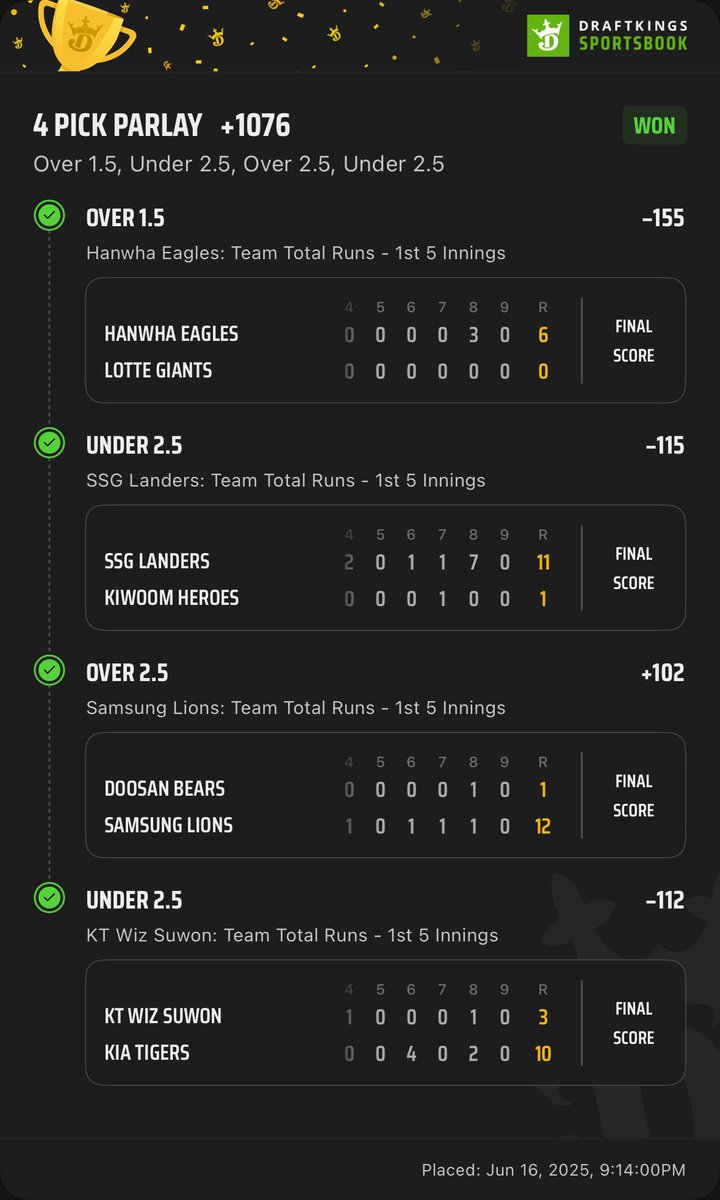 FREE NPB &amp; KBO MEGA LOTTO 🇯🇵 🇰🇷

-SENDING TO ALL WHO LIKE♥️ + RT♻️

-Must be following <a href="/TheKnightCapper/">KnightBets🗡</a> 

LETS GET YOU THAT FREE BANGER BACK 2 BACK!!!!!