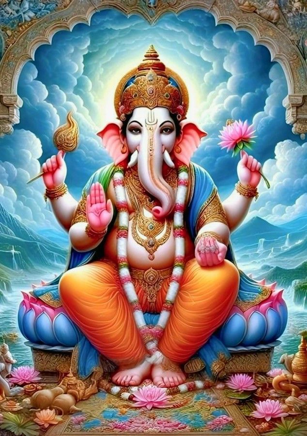 .
विघ्नेश्वराय वरदाय सुरप्रियाय
लम्बोदराय सकलाय जगद्धिताय!!

नागाननाय श्रुतियज्ञविभूषिताय गौरीसुताय गणनाथ नमो नमस्ते!!

                 🙏🌺🔱🏰🔱🌺🙏
▁▂▃▄▅▆▇||"जय श्रीगणेश"||▇▆▅▄▃▂▁
ꗴ━─━──┑𝄞☬✥༒✥☬𝄞┍──━─━ꗴ
           ༒☞||"शुभ प्रभात वंदन"||☜༒