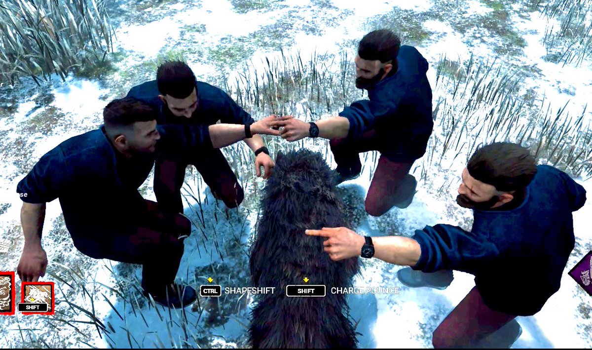 heard there was a new killer, i’m still too busy getting pats over here from these cuties 💖 #davidking #deadbydaylight