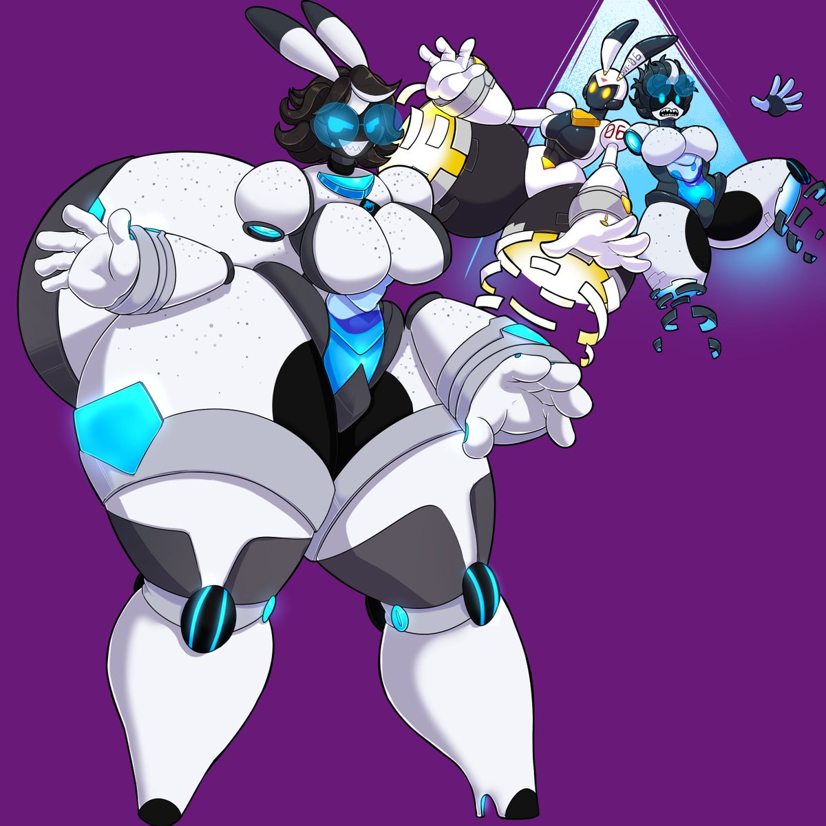 BunnyBot and Drone fusion

BNY-06/BunnyBot/Beanie by Me
Drone by <a href="/goo_dork_Erdno/">Erdno //: ABSOLUTE SOLVER corrupted🔞</a> 
Art by octopoodle
#fanart #oc #drone #robot #fembot #fusion