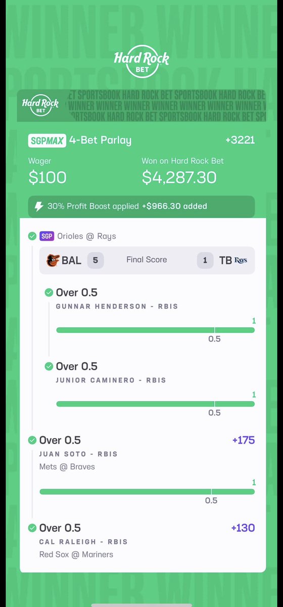 Great day for #MLB bets.