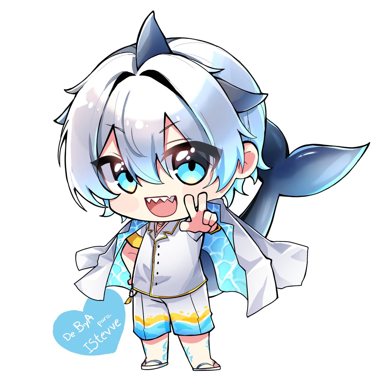 Terceiro desenho concluído pro <a href="/IStevve/">iStevve 🐬</a> 🩵🐬
Seu design é muito foda! Foi muito divertido te desenhar em live!! Bgd pela oportunidade cara 🍻🤍