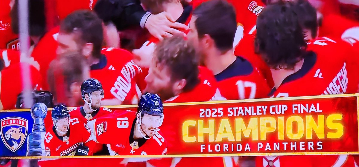 Florida Panthers are the 2025 Stanley Cup CHAMPIONS!!!!! WOOHOOO!!!!!!!!
#FloridaPanthers