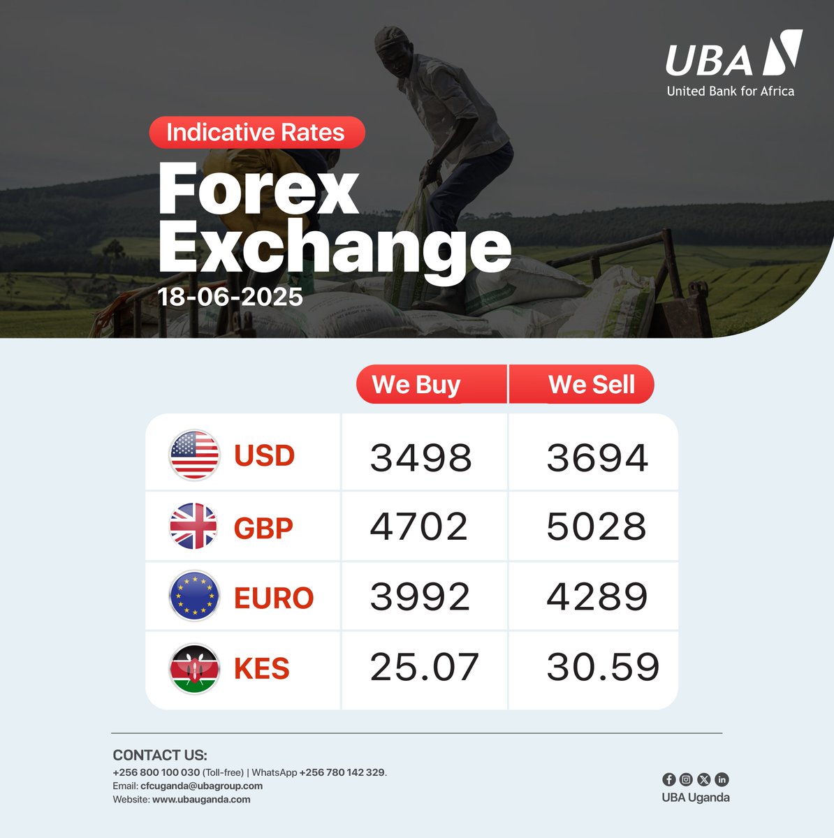 💱 𝐍𝐞𝐞𝐝 𝐅𝐨𝐫𝐞𝐱?

UBA’s got you covered with great rates every day.

Visit any UBA branch to make an exchange today.

#ForexWithUBA
