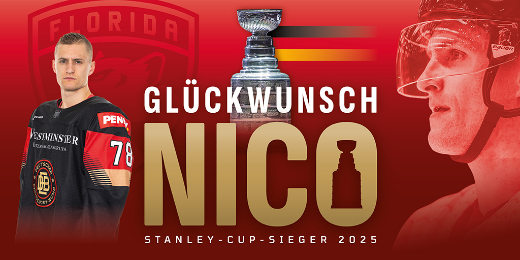 Die <a href="/FlaPanthers/">x - Florida Panthers</a> mit Nico Sturm Stanley-Cup-Champion 2025!

Zum zweiten Mal in Folge holt das Team aus Florida den Titel. Mit dabei: Nationalspieler Nico Sturm, der in acht Playoff-Spielen mit Einsatz &amp; Energie zum Erfolg beitrug – und jetzt seinen zweiten Cup feiert!

#nhl