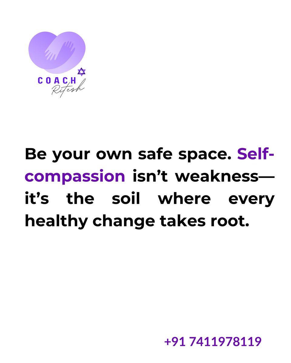 RiteshB_coach's tweet image. Self-compassion isn’t a weakness - it’s the soil for real growth.
What would change if you treated yourself kindly?
Hashtags:
#SelfGrowth #CoachRitesh #EmotionalHealth #mission100thousand