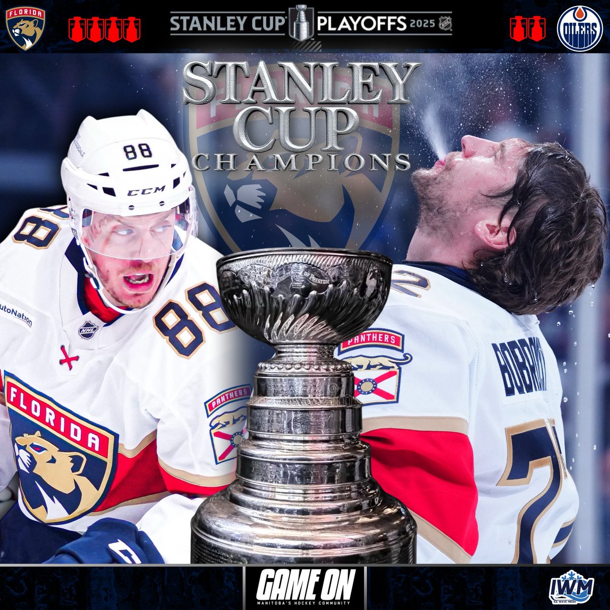Ice Wave Media 🥅 (@icewavemediamb) on Twitter photo Congrats to the Florida Panthers, back-back #StanleyCupChampions
#StanleyCup #TimeToHunt
<a href="/GameOnHockey/">Game On Magazine</a> Congrats to the Florida Panthers, back-back #StanleyCupChampions
#StanleyCup #TimeToHunt
<a href="/GameOnHockey/">Game On Magazine</a>