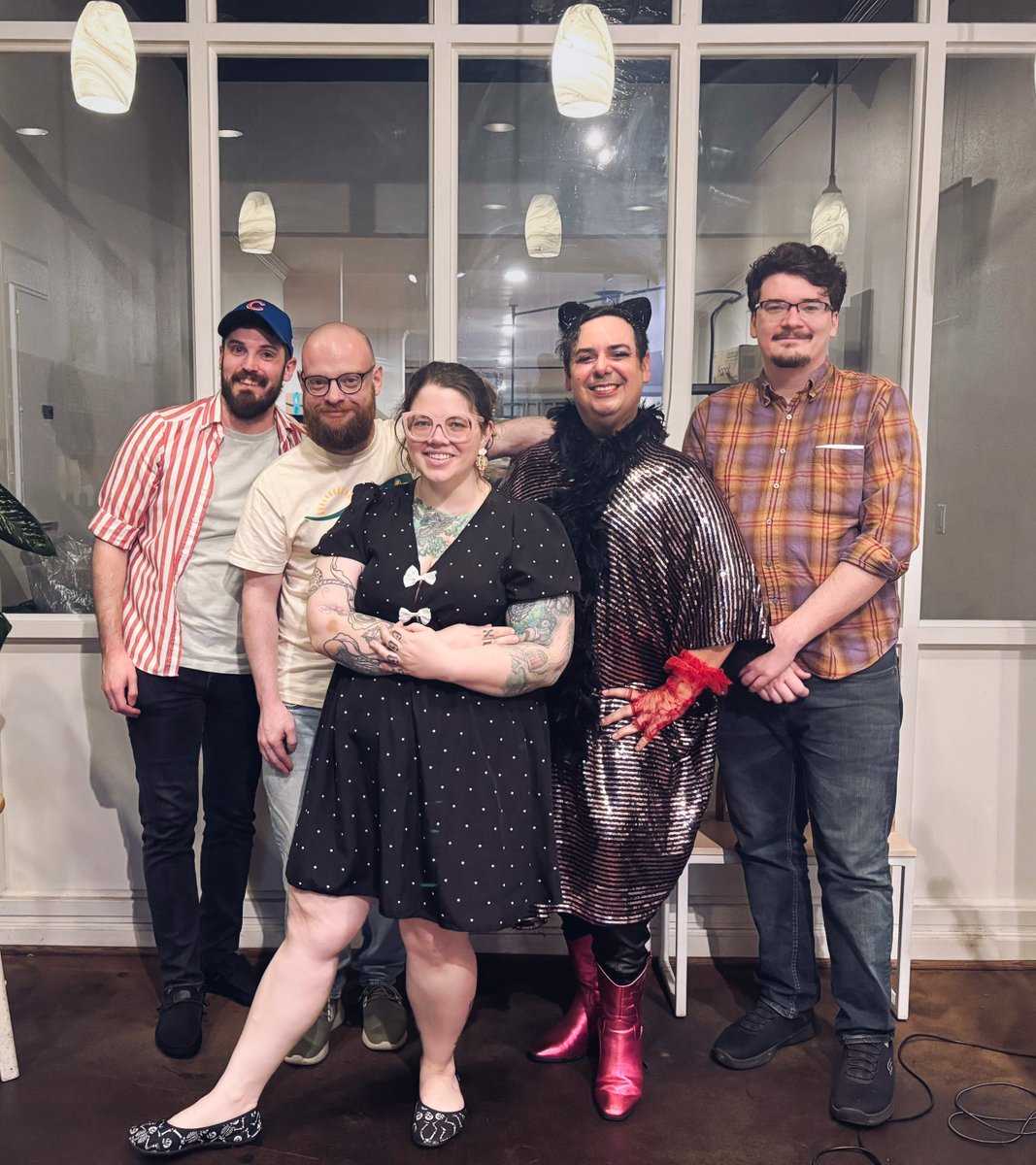 prada_enchilada's tweet photo. What a robust evening of #comedy we had at @morningbellcoff in #ames, #iowa Sunday! I had a fabulous time making laughs w/ Timothy Overton, Matt Lamb, David Olson, and our host/producer Jessie Vrba. Until we meet again! Next stop: Pensacola, Florida! 🏳️‍🌈 #lgbtq #thepradaenchilada https://t.co/U3eGy2JGrm