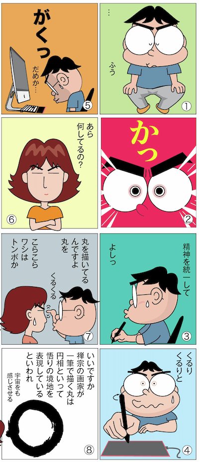 ＼雑誌『Mac Fan』最新号 販売中！／

連載「シン・マックな人」では、Appleに関するあれこれをマンガで楽しく紹介！
今号のテーマは、「丸を描く」。

「Draw a Perfect Circle」を使えば、描いた丸が正丸に近いかどうかを判定してくれます。