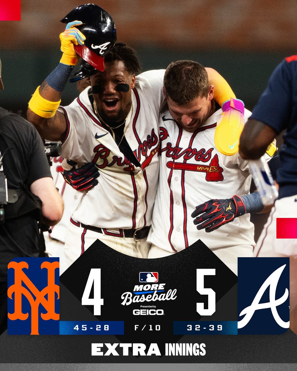 The <a href="/Braves/">Atlanta Braves</a> score 3 in the 8th, 1 in the 10th for a WILD comeback victory!

(MLB x GEICO)