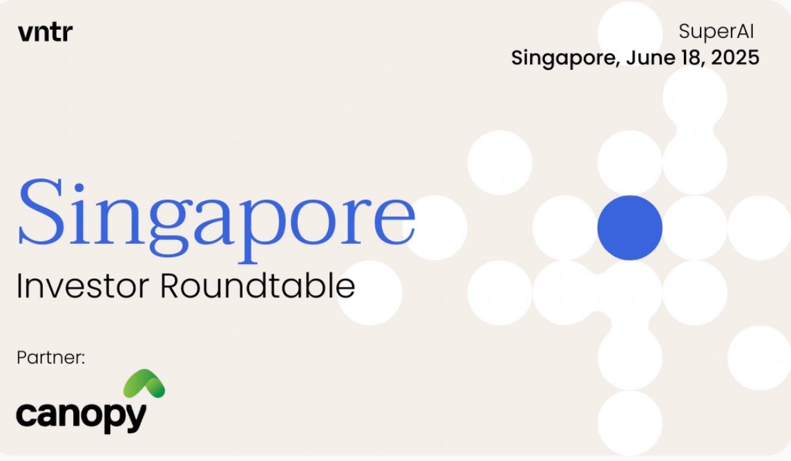 Today marks the opening of #SuperAI in Singapore! I’m honored to be invited by VNTR  (The Leading Global Investor Community) to deliver a keynote speech at the Investor Roundtable Forum, titled:”AI-Powered Internet of Value: A Paradigm Shift in Wealth Redistribution.”