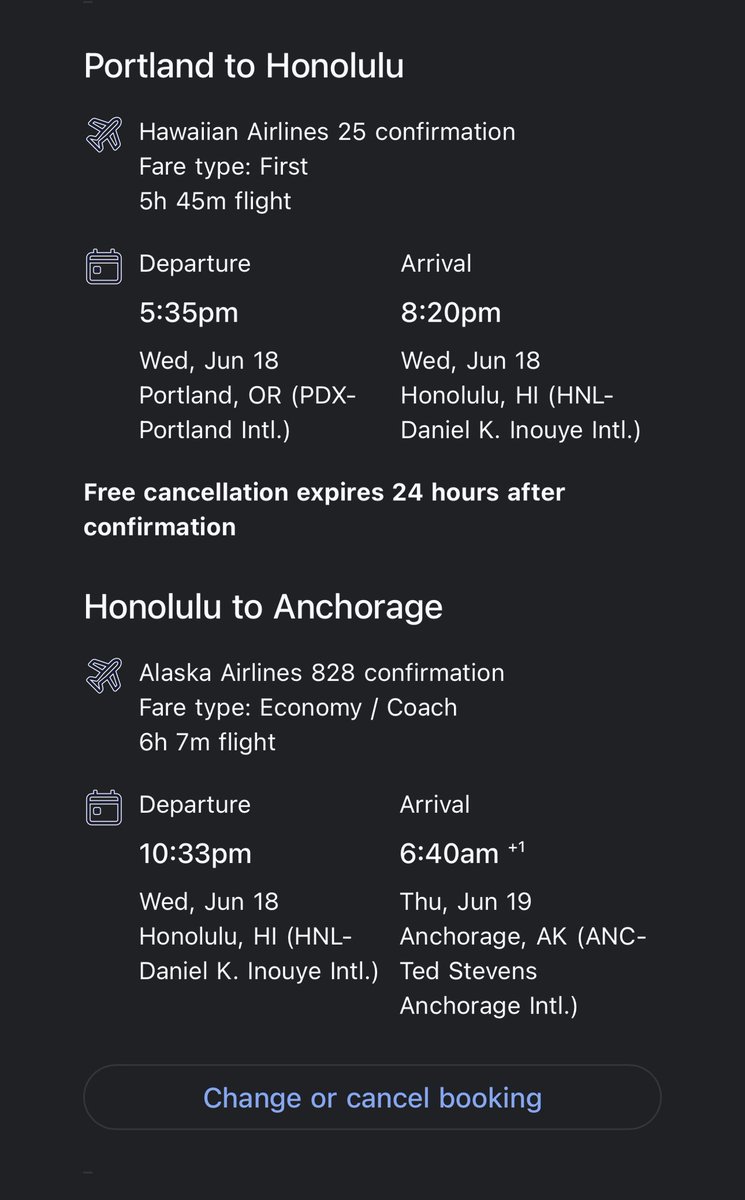 Ladies and gentlemen, I have some very exciting news.

We finally booked our flight to go to the last two remaining states after we do the lower 48. 

God willing, if all goes well, we will touchdown in Alaska at 10:40 EDT, shattering the current record by over eight hours. The