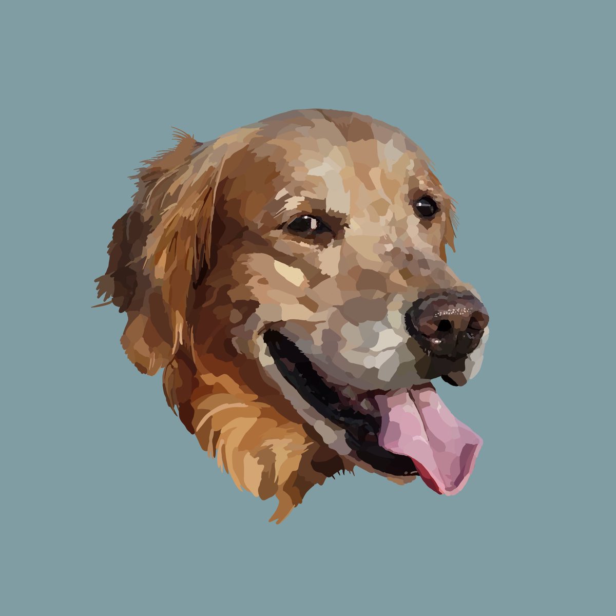 bauermill's tweet photo. New portrait! Golden, Gus, for a Facebook follower. https://t.co/DFqjprgc1R