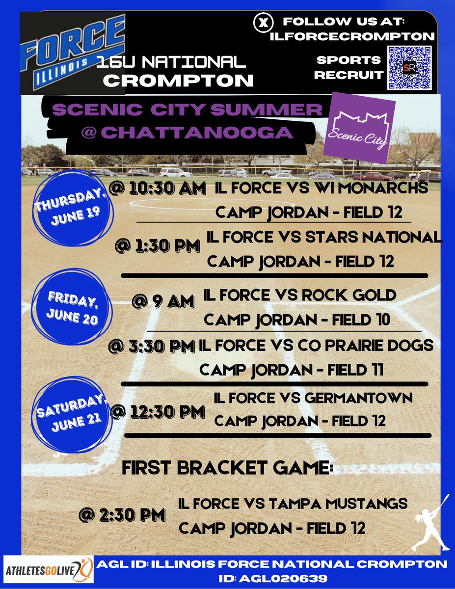 Scenic City here we come!! 💙🤍<a href="/ILForceCrompton/">Illinois Force Crompton 16u National</a>