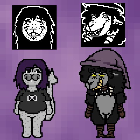 witchseal's tweet image. Seallie and Rachel in the Deltarune style!!
#TheWaltenFiles #selfship #yumetwt