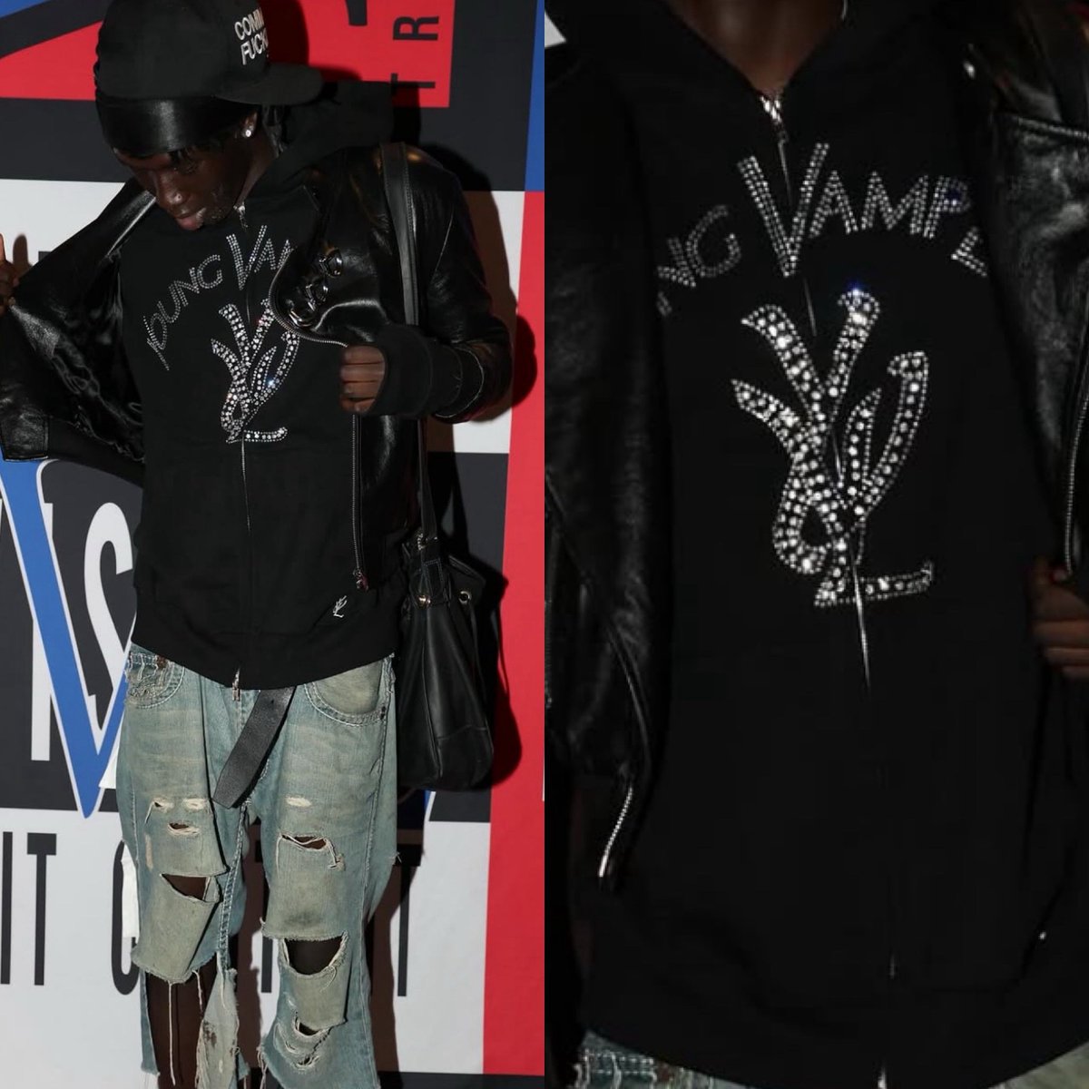 PLAYBOI CARTI YVL Studded Zip Hoodie First Look 👀