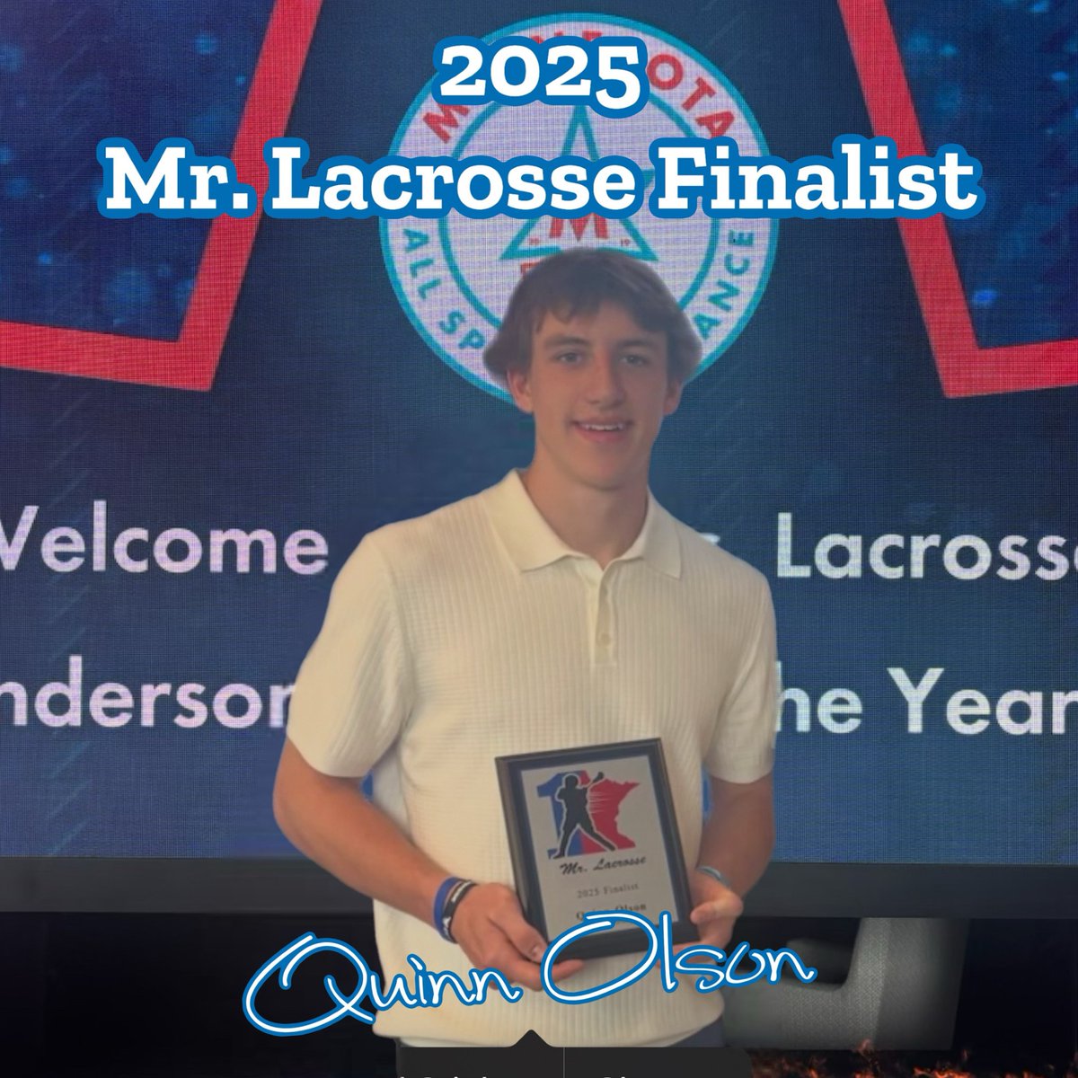 Congratulations to Quinn Olson on being named a Mr Lacrosse Finalist!
