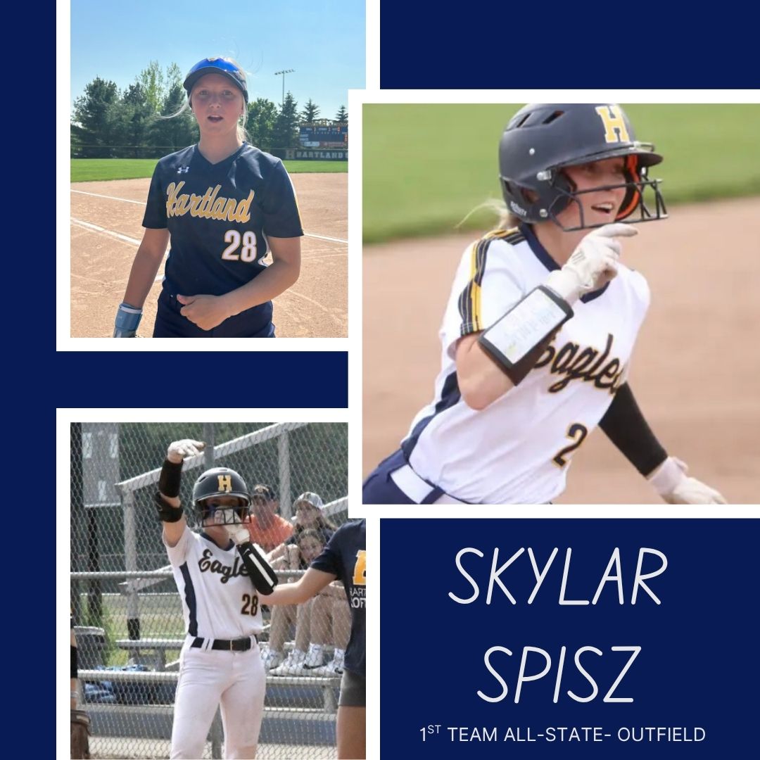 If the ball is in the air, we know who is gonna catch it!

When she gets on base, (which she did A LOT), we know who is gonna swipe a bag.

Our leadoff, our #28, our goofy friend... SKYLAR SPISZ!

Back to back All-State years. CONGRATS, SKY!