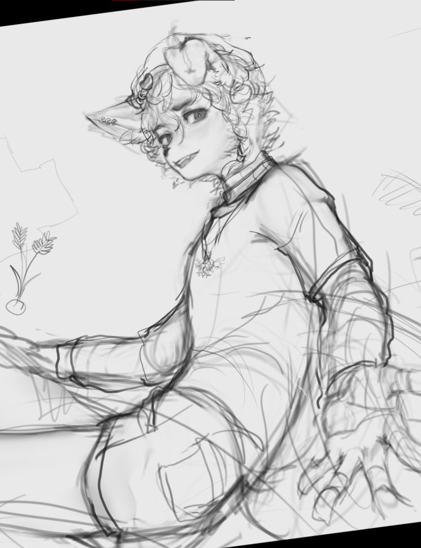 Still a WIP , but have this sketch of mah best friendo~