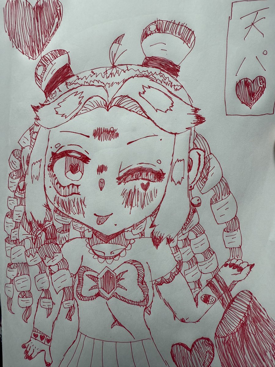 上の娘が小3でいつの間にかまた絵が上手くなってた。
このキャラオリジナルらしい。