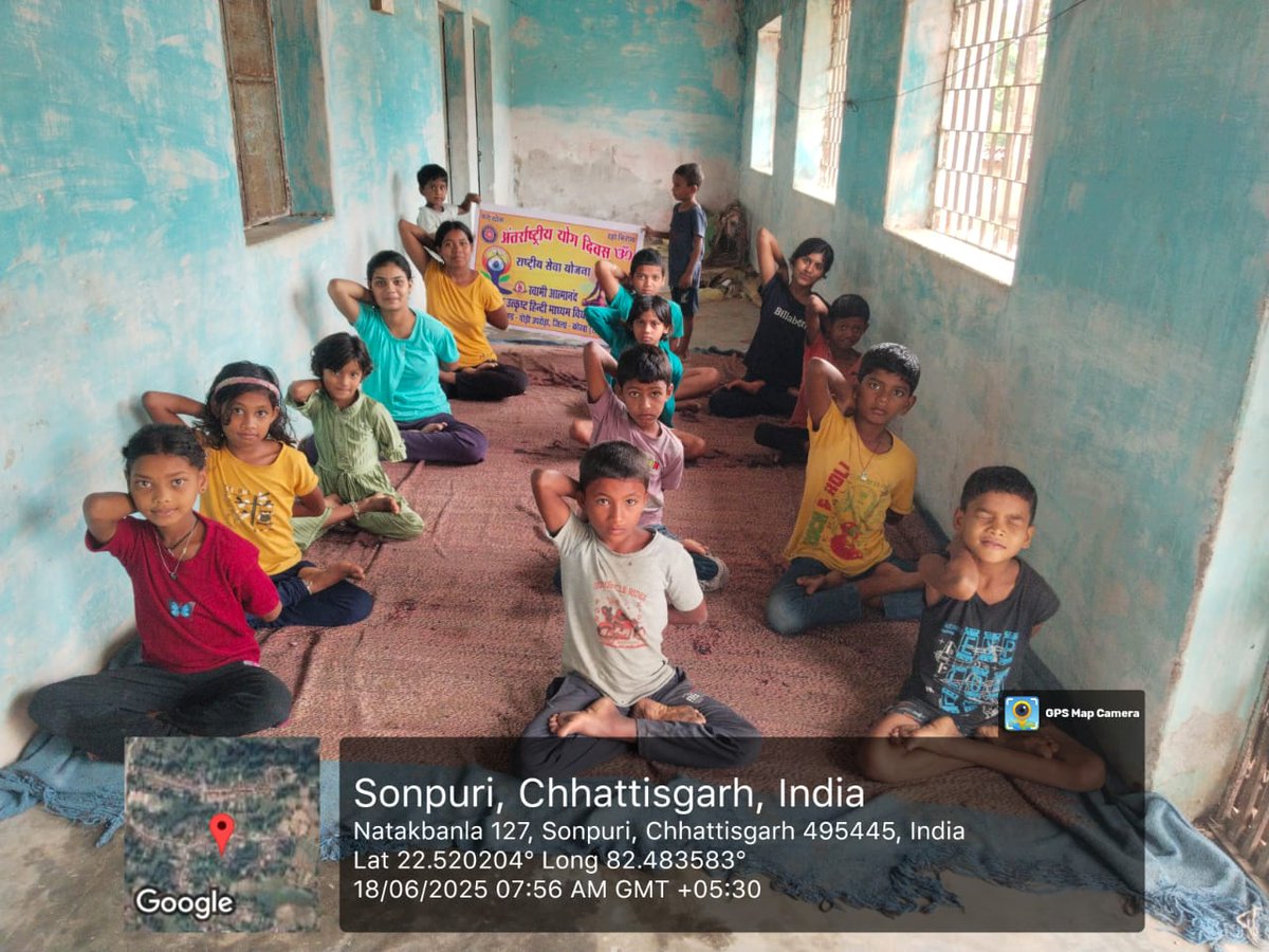 राष्ट्रीय सेवा योजना इकाई बिंझरा में 11 दिवसीय योग शिविर का आठवां दिवस। <a href="/nssbinjhara/">SWAMI ATMANAND UTKRIST HINDI MEDIUM SCHOOLBINJHARA</a> <a href="/YKTiwari68/">Y. K. Tiwari</a> <a href="/manojsinha812/">Manoj Sinha</a> <a href="/BhartiyaConnect/">Bhartiya Social Connect</a> <a href="/Nss_SbtBsp/">NSS SBT COLLEGE BILASPUR CG</a>