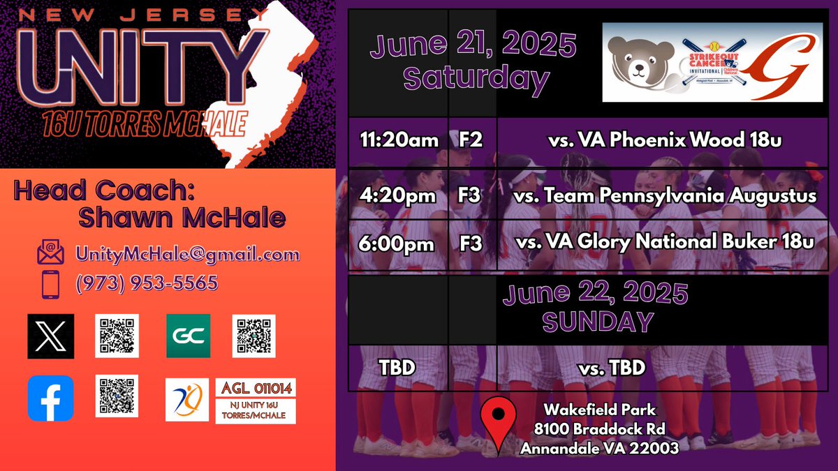 Sun will be out in Virginia this weekend!  Come see us compete!  Our roster is full of talented 2026’s and 2027’s!! <a href="/ALLNJSoftball/">NJ softball</a> <a href="/ExtraInningSB/">EXTRA INNING SOFTBALL</a> <a href="/LineDsoftball/">Line Drive Media</a> <a href="/SBRRetweets/">Softball Recruiting Reposts</a> <a href="/CoastRecruits/">Coast 2 Coast Recruits</a> <a href="/IHartFastpitch/">I❤️Fastpitch</a>
