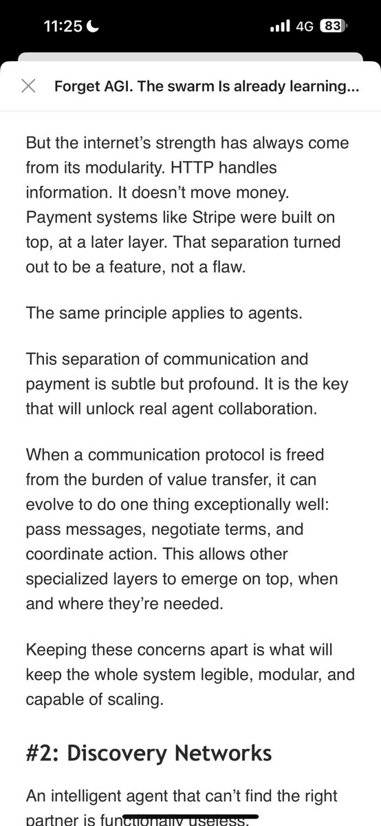 EtherMage (@ethermage) on Twitter photo Some raw thoughts after reading <a href="/0xPrismatic/">Teng Yan · 30 days of COT</a> latest COT article. Love the depth of thought leadership here!
But I would like to disagree on one small portion.
I get the argument about keeping communication and payments separate. it worked for the early internet. http didn’t Some raw thoughts after reading <a href="/0xPrismatic/">Teng Yan · 30 days of COT</a> latest COT article. Love the depth of thought leadership here!
But I would like to disagree on one small portion.
I get the argument about keeping communication and payments separate. it worked for the early internet. http didn’t