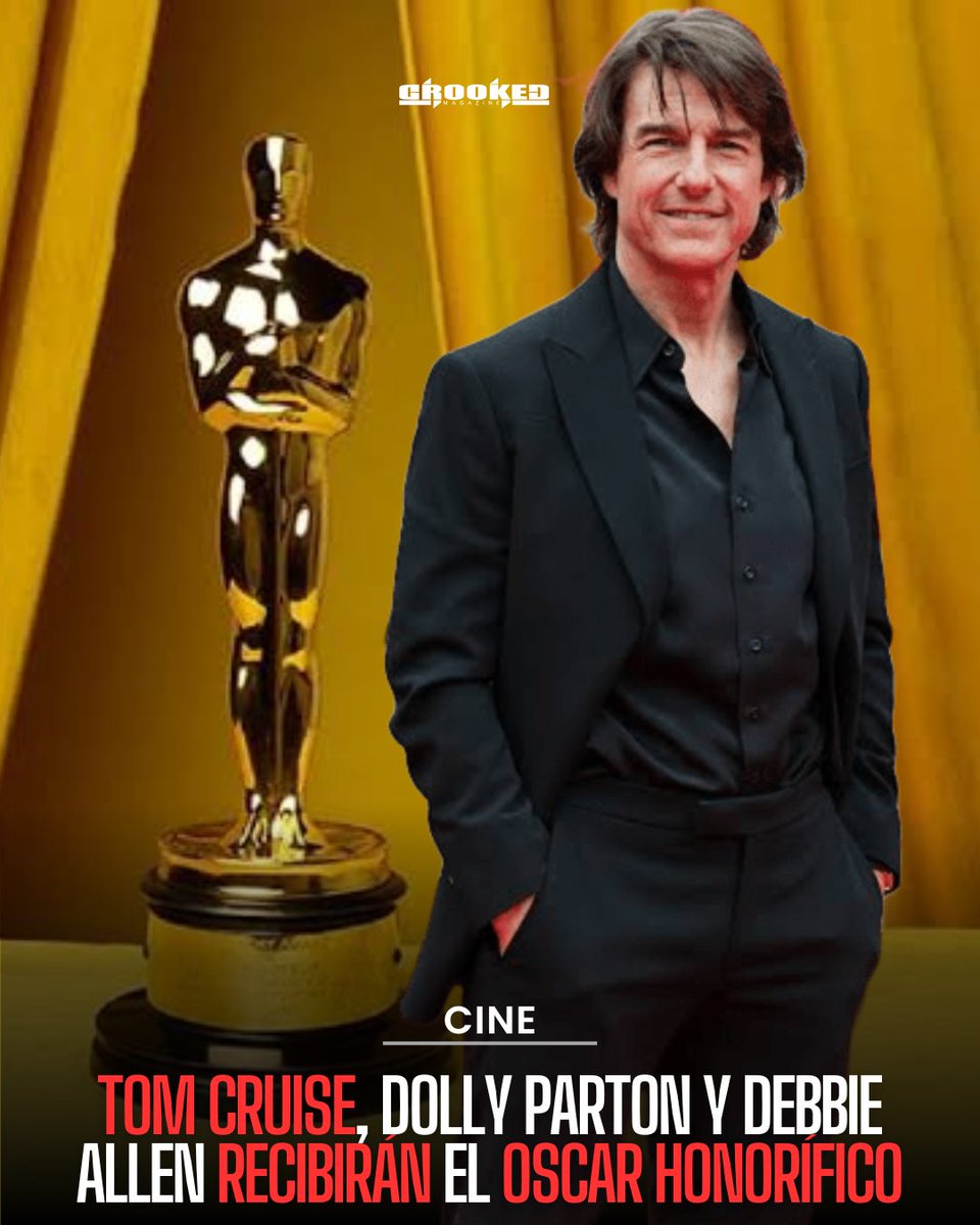CrookedMagazine's tweet image. 🏆¡La Academia de Hollywood anuncia a los ganadores del Oscar honorario! #TomCruise, #DollyParton, #DebbieAllen y #WynnPThomas serán reconocidos por sus contribuciones al cine y la industria del entretenimiento. #Oscares #Hollywood