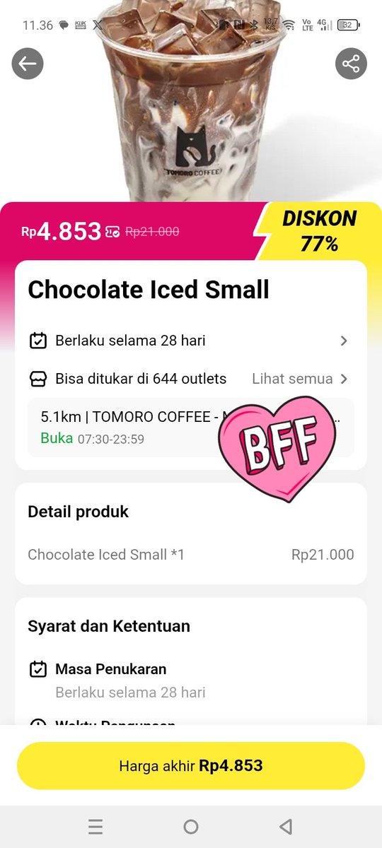 armeluve's tweet photo. siapa yang mau matcha tomoro uk jumbo cuma 17k ajah?!? atau ice chocolate nya cuma 4k ajaa? cuss langsung download app nya disini https://t.co/5NHjGPlgoI
 pakai kode refferal aku yaa 29DC0A 
ga butuh apa2 cuma nomor handphone!! sangat amann🫶🏻 
#zonauang #zonajajan #tomoro https://t.co/bhnqMp4Gs6