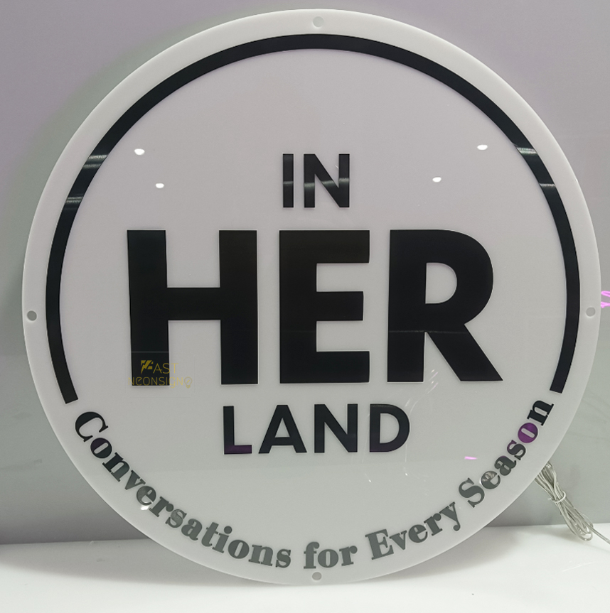 fastneonsigns's tweet photo. 🎙️✨ Customer Spotlight: @inherlandpod ✨🎙️

We're thrilled to create a custom white acrylic backlit sign for In Her Land Podcast. Their platform is dedicated to showcasing women's stories with authenticity and depth.

#FastNeonSigns #InHerLandPodcast #WomenEmpowerment https://t.co/8UFafx6Exm