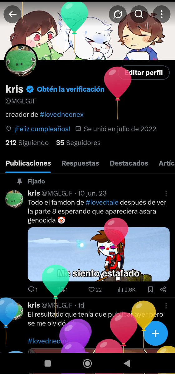 MGLGJF's tweet photo. Yei Feliz cumpleaños a mi xd https://t.co/cZcuighBsx