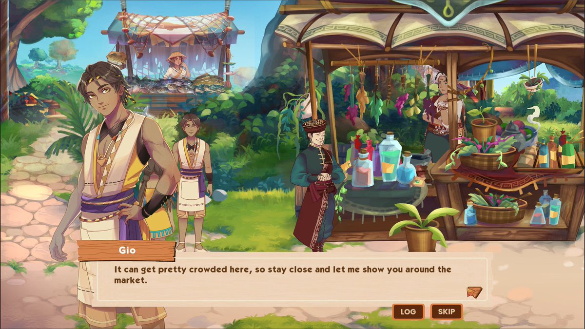 4 screenshots = 4 features of our game

🍳 Cook in a restaurant
🏹 Hunt for ingredients with a guild
🎣 Release stress by fishing
🧺 Visit various stores at the bazaar

#indiedev #indiegame #gamedev