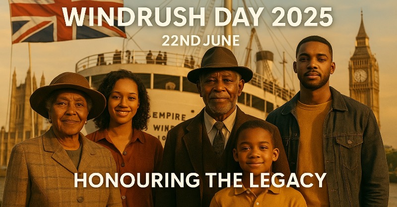 Today we remember the Windrush Generation — their courage, contribution, and enduring impact on British life. Let’s celebrate their legacy and fight for justice and recognition #WindrushDay #WindrushGeneration  #HonouringTheLegacy #BlackBritishHistory #blackhistory