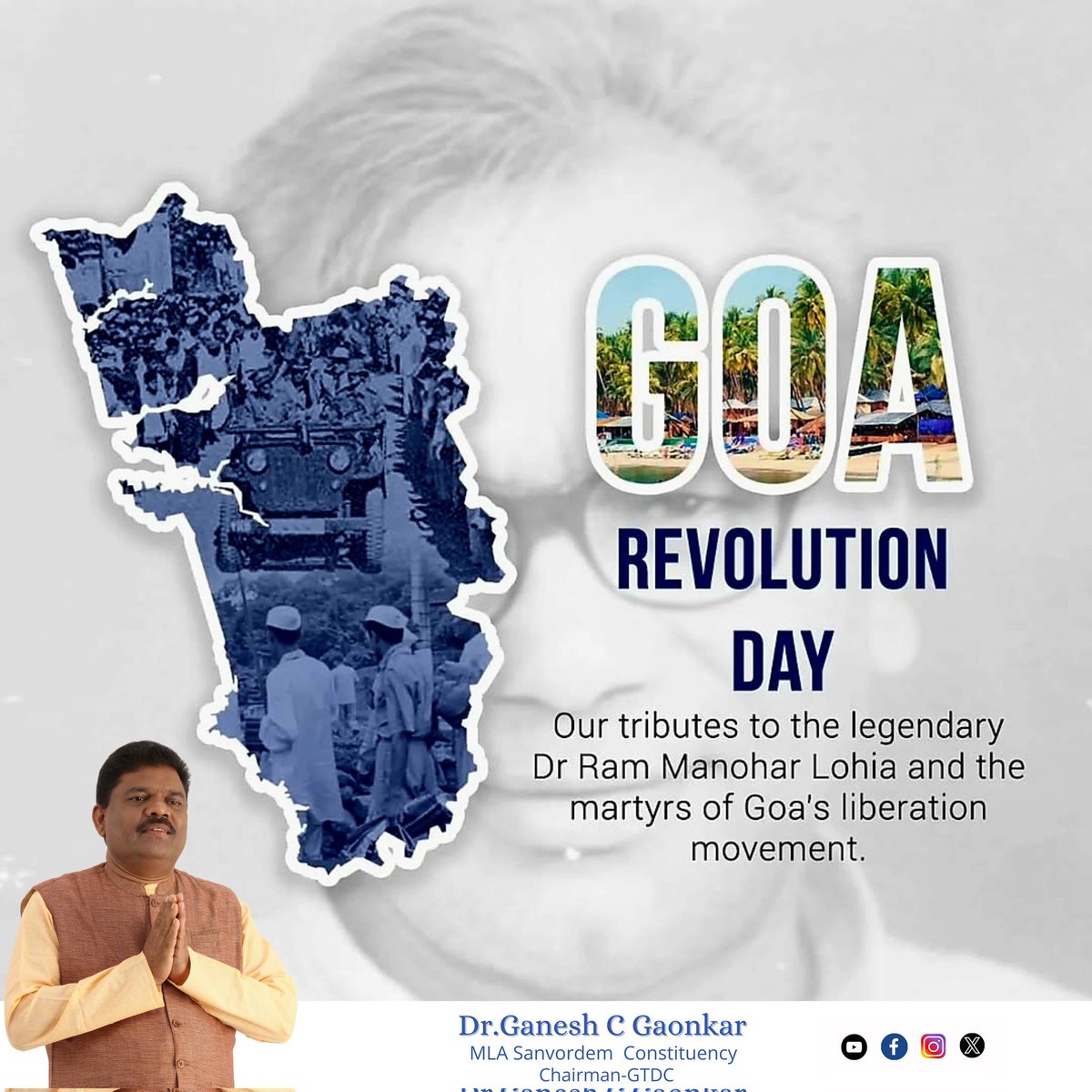 Remembering the spirit of sacrifice and freedom!
Today, we honor the brave souls of the Goa Liberation Movement.
🇮🇳 Goa Revolution Day – Jai Goa, Jai Bharat!
