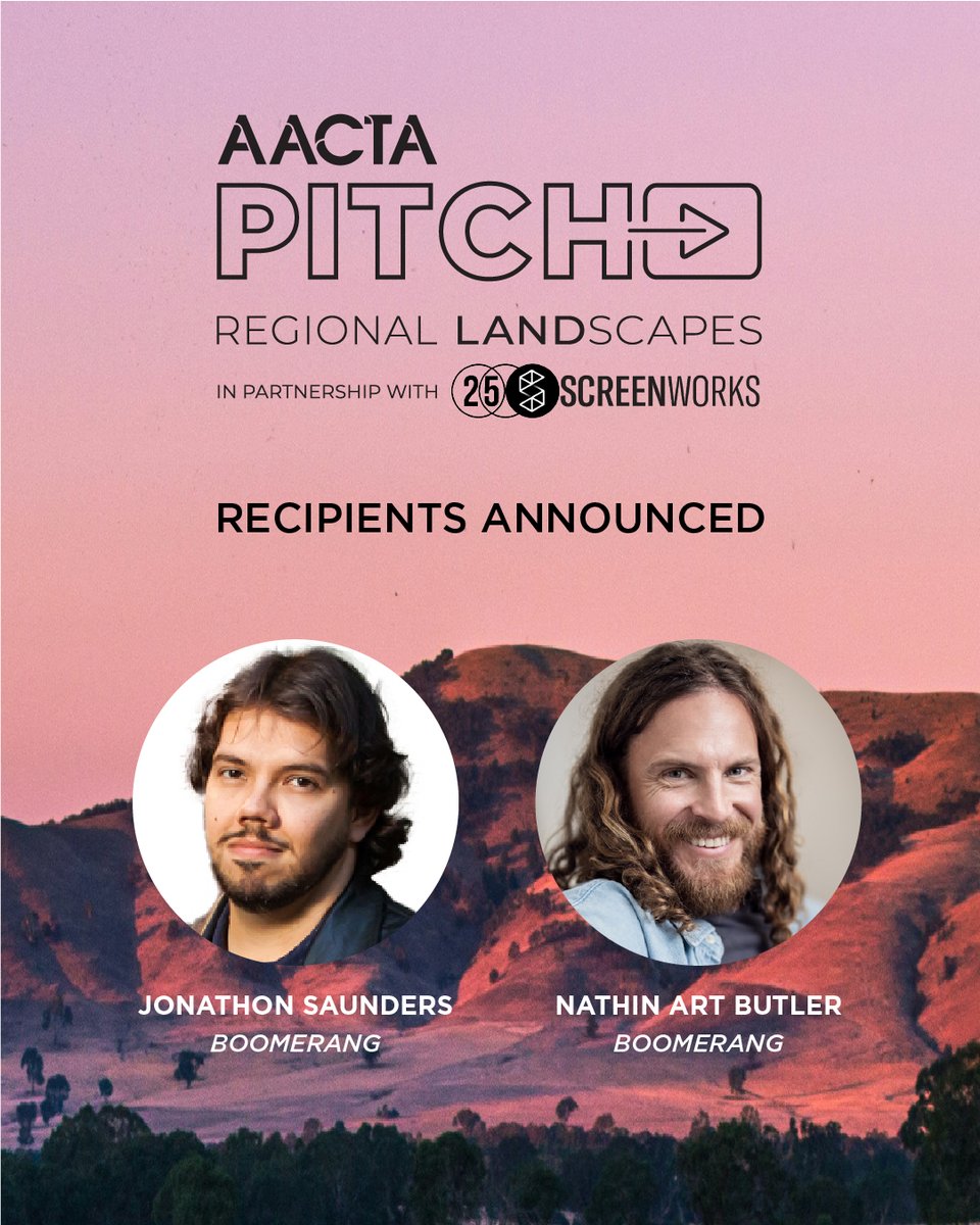 AACTA (@aacta) on Twitter photo AACTA, in partnership with <a href="/Screenworks_Aus/">Screenworks Australia</a>, is delighted to announce Boomerang by Jonathon Saunders and Nathin Art Butler as the 2025 recipient of AACTA Pitch: Regional Landscapes - a national initiative supporting regional screen creatives 👏
Visit our website to find out more AACTA, in partnership with <a href="/Screenworks_Aus/">Screenworks Australia</a>, is delighted to announce Boomerang by Jonathon Saunders and Nathin Art Butler as the 2025 recipient of AACTA Pitch: Regional Landscapes - a national initiative supporting regional screen creatives 👏
Visit our website to find out more