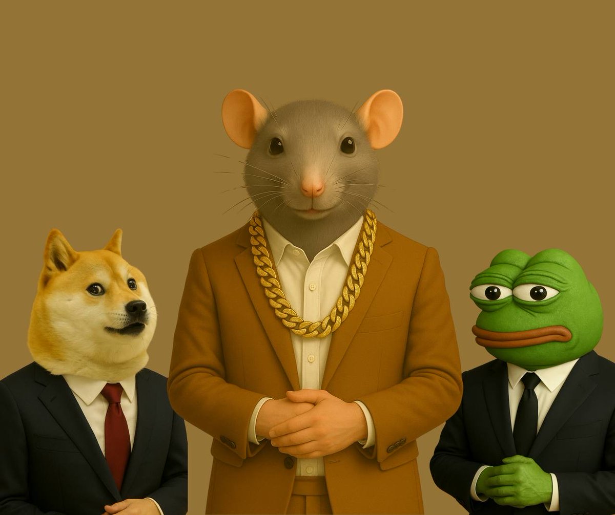 Ratsol_fun's tweet photo. They’re busy memeing frogs and barking for attention…

Meanwhile, the rats?
We’re suiting up, linking up, and stacking power.

Welcome to the real takeover. https://t.co/Ew1P8uKJDy