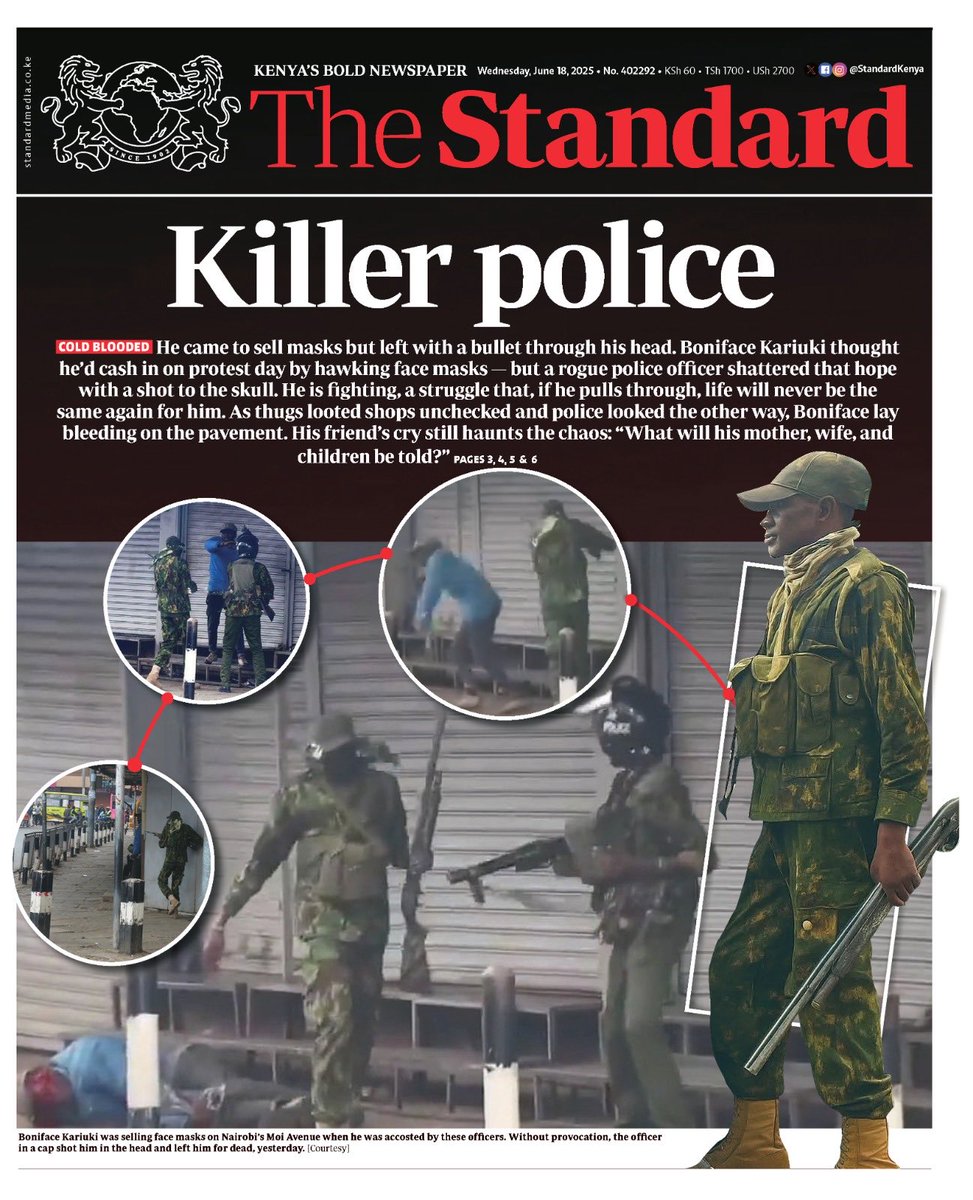I like how The Standard has stood with Kenyans since day 1. Raw and Factual. Total Shut Down #JusticeForEliJoshua