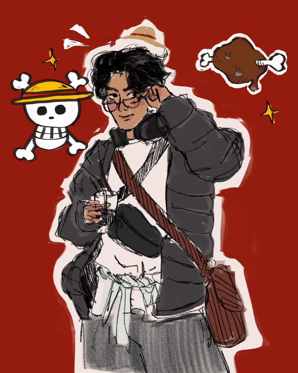 MangoMythos's tweet image. Quick sketch for my goat Luffy @InakiGodoy