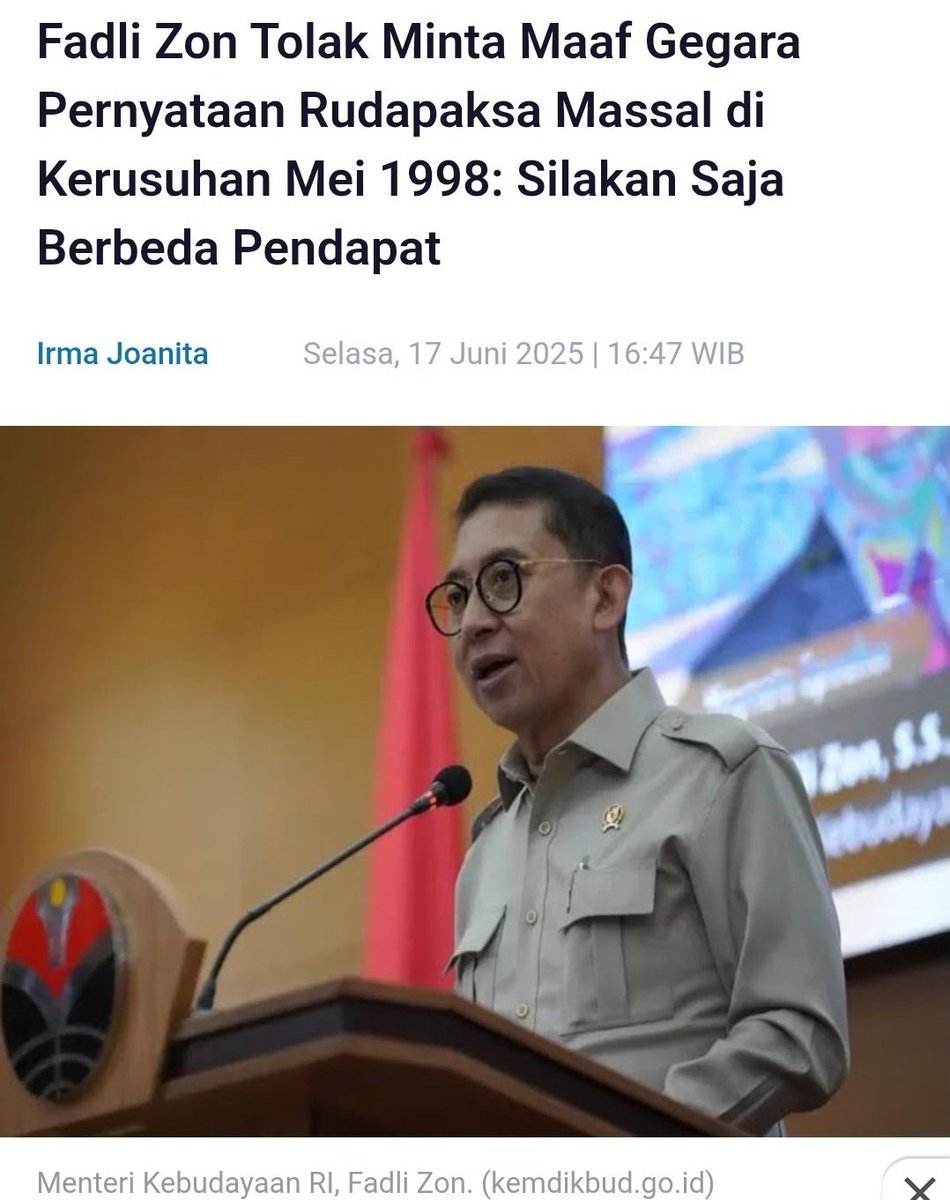 Masalahnya, dia memaksa pendapat pribadinya dijadikan fakta &amp; yg fakta dihapus dr sejarah. Parahnya, menolak minya maaf terhadap fakta yg dia sangkal

Kl bkn bajingan, pantasnya disebut apa?
