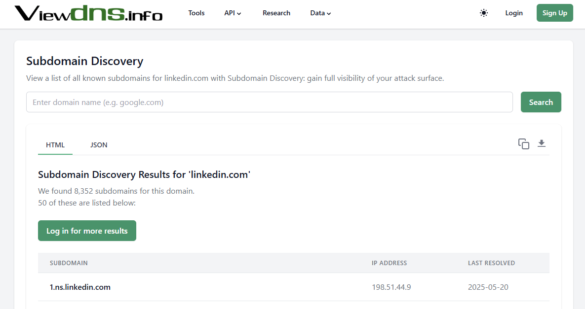 ViewDNS.info (@viewdns) on Twitter photo Introducing Subdomain Discovery — our latest tool at ViewDNS.info to uncover all known subdomains for any domain.  
Powered by our industry-leading domain dataset.  
Try it now 👉 viewdns.info/subdomains/ Introducing Subdomain Discovery — our latest tool at ViewDNS.info to uncover all known subdomains for any domain.  
Powered by our industry-leading domain dataset.  
Try it now 👉 viewdns.info/subdomains/