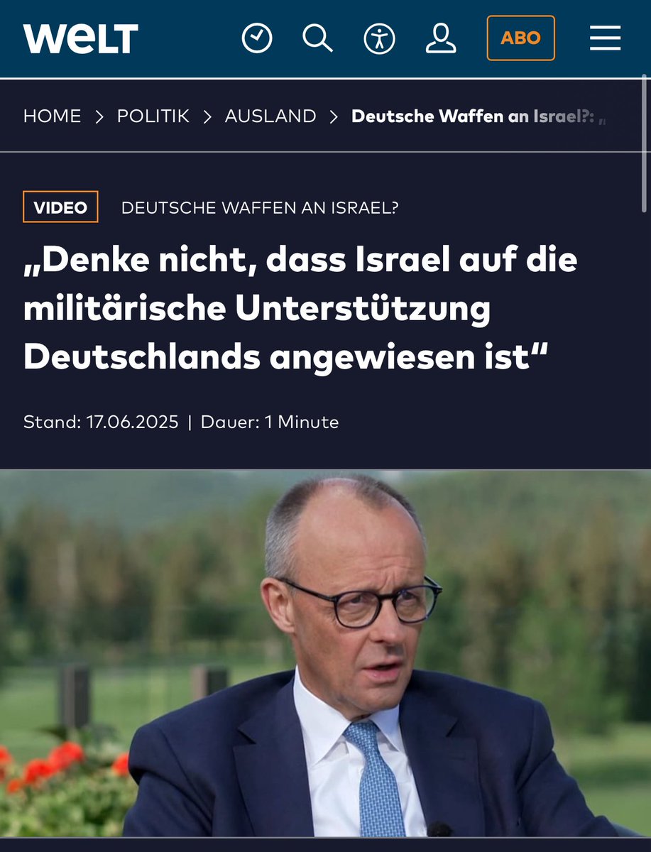 Glück im Unglück, Israel:

Wenn Deutschland mit anpackt, ist's, als wenn zwei loslassen.