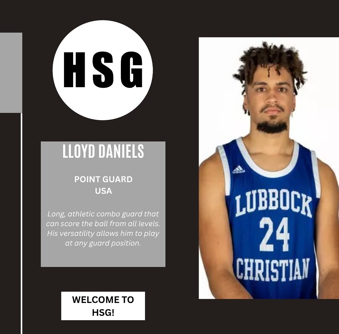 HSG is happy to announce the signing of Lloyd Daniels! At 6'4 Lloyd is a lengthy athletic combo guard capable of scoring from all 3 levels. His versatility allows him to defend multiple positions. For info or availability please DM <a href="/hight_tim/">Tim Hight</a>