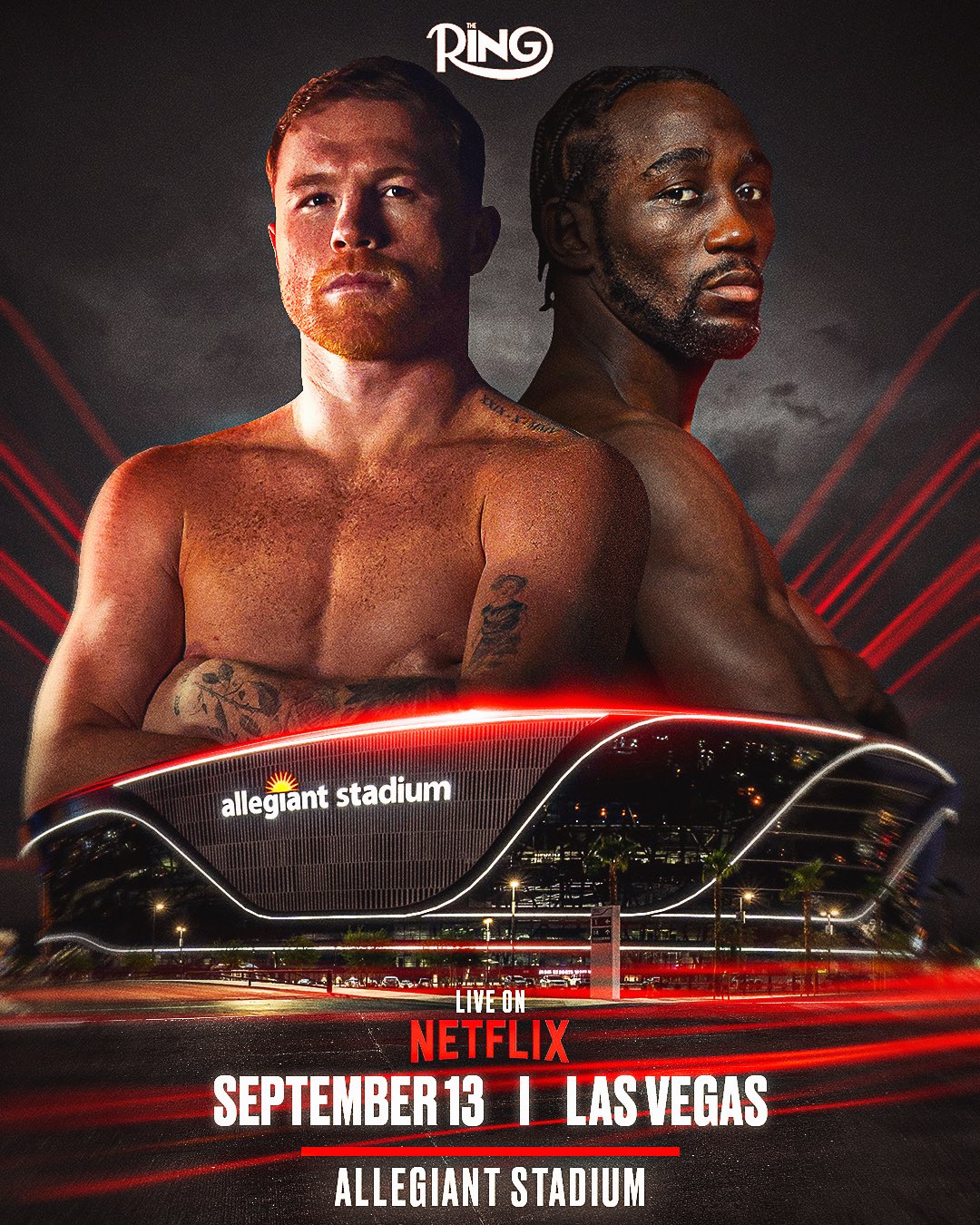 Ring Magazine on X: "‼️ BREAKING: Allegiant Stadium in Las Vegas will host  the Riyadh Season undisputed and Ring Magazine super-middleweight showdown  between Canelo Álvarez and Terence Crawford on Sept. 13th, The