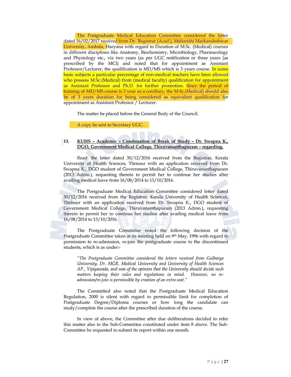 The attached pictures are extractions from Minutes of Meeting of Postgraduate Medical Education Committee, Medical Council of India meeting held on 25th April 2017. 

An association namely National MSc Medical Teachers Association <a href="/NMMTA_Assn/">NMMTA</a> and its leaders <a href="/gandiv_arjun/">Arjun Maitra, PhD</a>